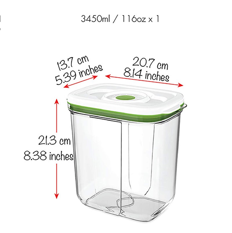 FOSA Reusable Extra Large Vacuum Seal Container - 116.6 oz Food Storage Container (Vacuum Pump Not Included) - Image 2